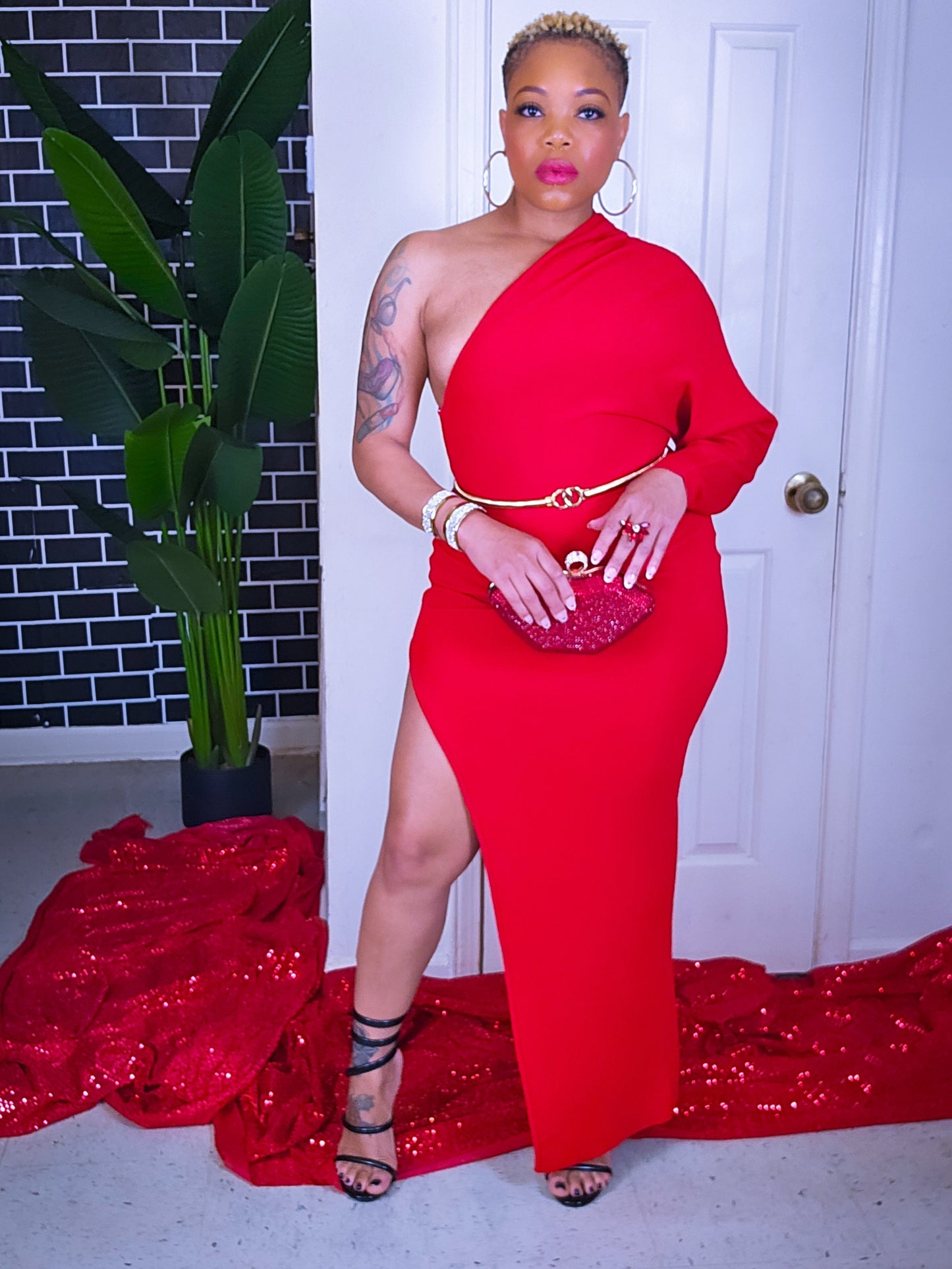 LOVE IS IN THE AIR DRESS (RED)