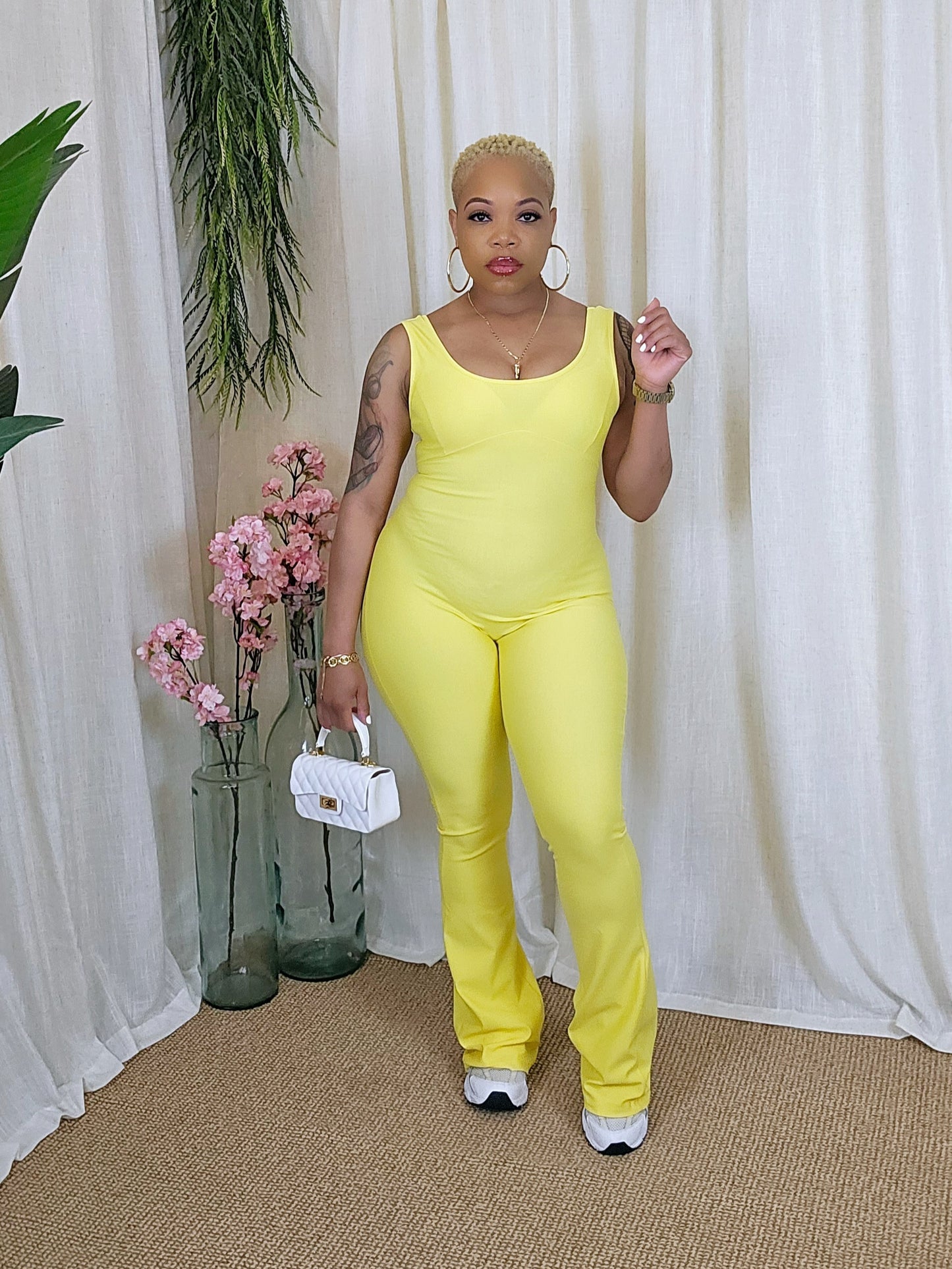 POP OF COLOR JUMPSUIT (YELLOW)