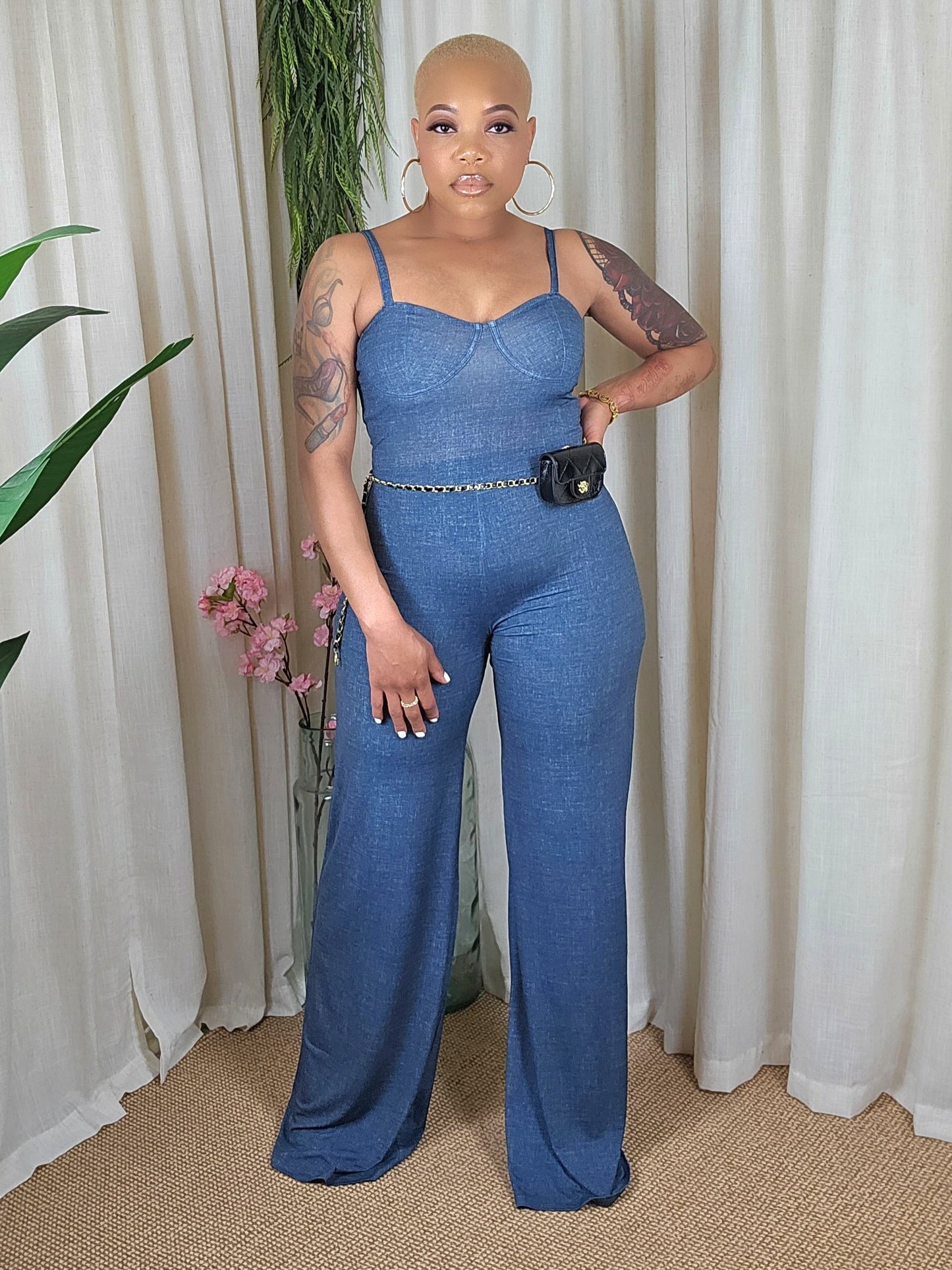 YOUR MOMENT JUMPSUIT (DENIM BLUE)