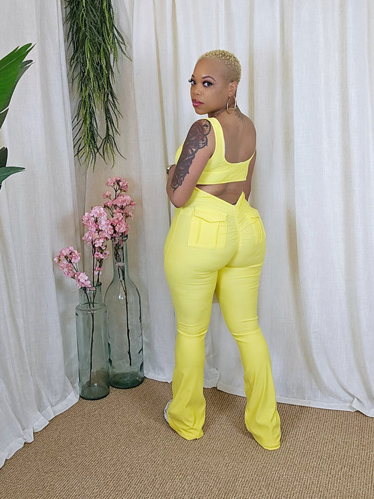 POP OF COLOR JUMPSUIT (YELLOW)