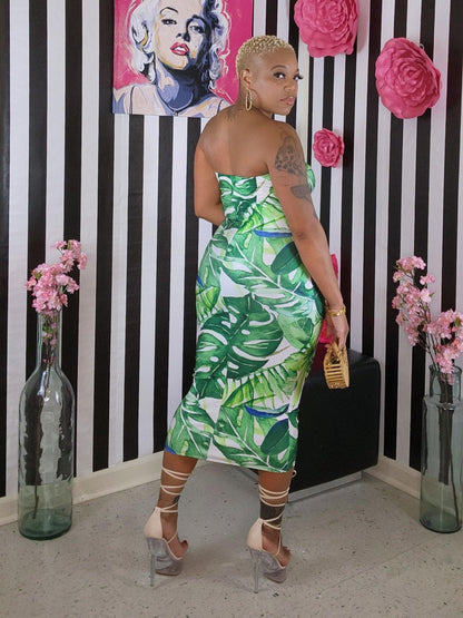 TROPICAL BABE MIDI DRESS - I Luv Fashion Boutique